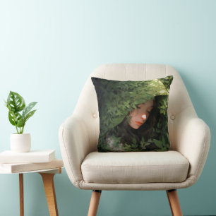 Cojín Decorativo Chica forestal durmiente Anime