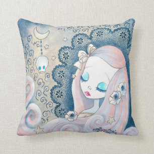 Cojín Decorativo Chica Gótica: "Leila"