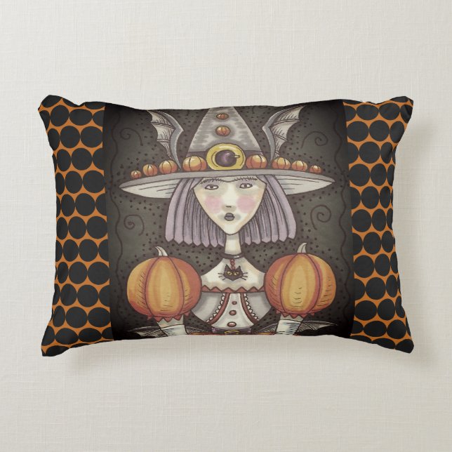 COJÍN DECORATIVO CHICA HALLOWEB ACCENT PILLOW (Anverso)