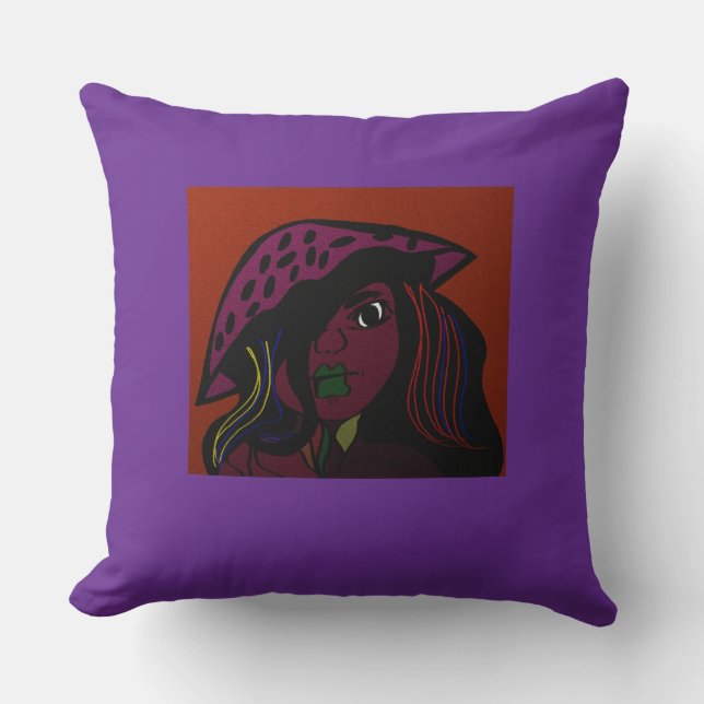 Cojín Decorativo Chica Hongo (Anverso)