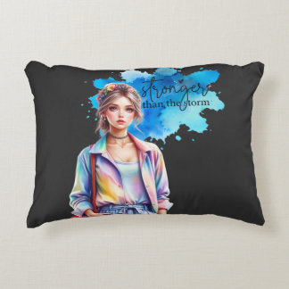 Cojín Decorativo Chica Inspiradora Gráfica