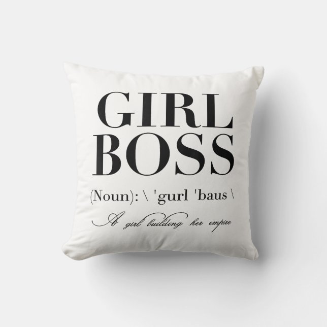 Cojín Decorativo Chica Jefe Tshirt, Chica Jefe (Anverso)