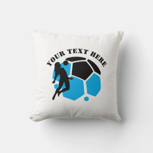 Cojín Decorativo Chica Jugadora de Fútbol, Regalo de Cumpleaños, Eq