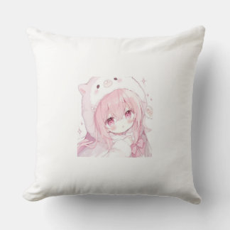 Cojín Decorativo Chica linda de estilo anime