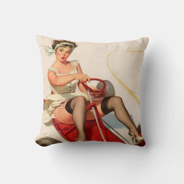 Cojín Decorativo Chica modelo divertido (Anverso)
