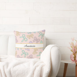Cojín Decorativo Chica Personalizada Bonita Arco Mezclado Nombre Me