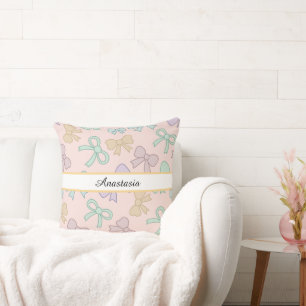 Cojín Decorativo Chica Personalizada Bonita Arco Mezclado Nombre Me