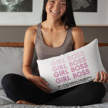 Cojín Decorativo Chica rosa moderno Jefe mejor regalo para Girly<br><div class="desc">Chica rosa moderno Jefe mejor regalo para Girly</div>