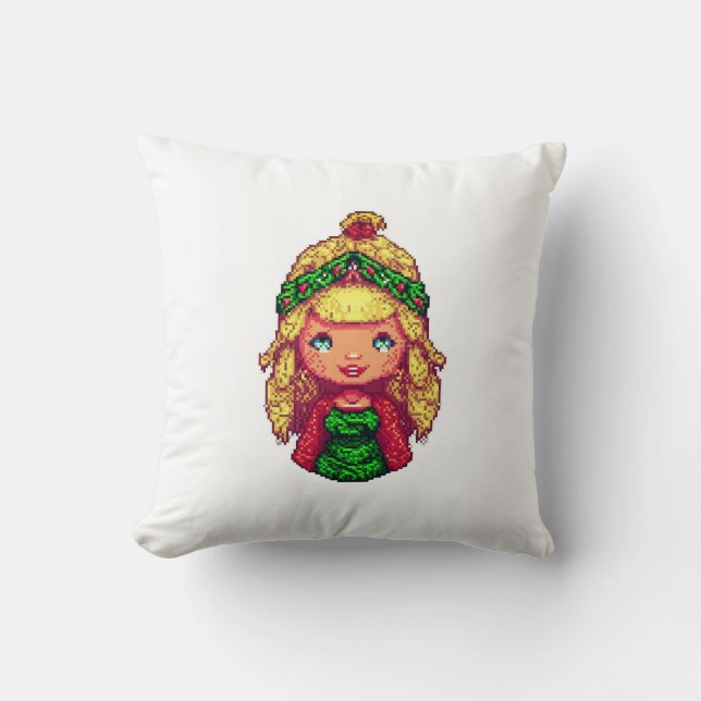 Cojín Decorativo Chica rubia linda (Anverso)