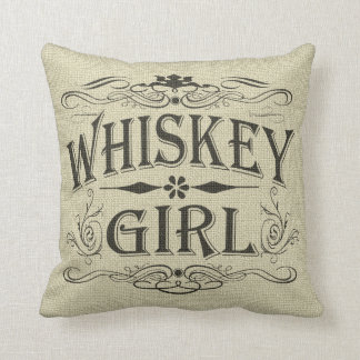 Cojín Decorativo Chica rústico del whisky