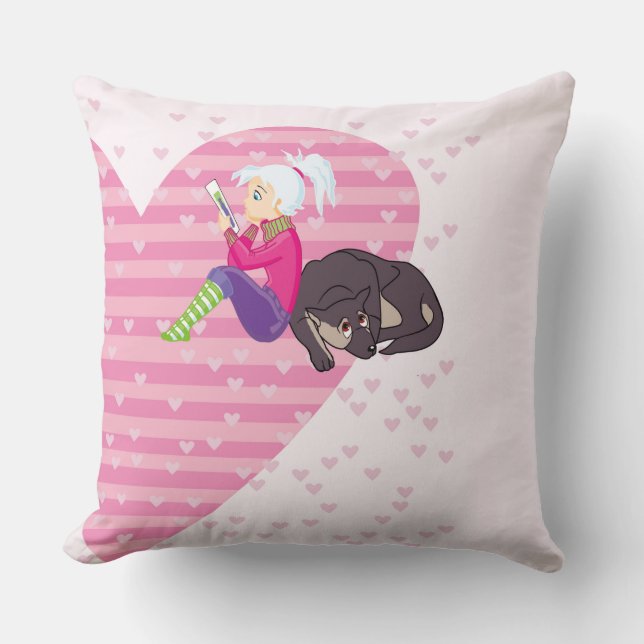 Cojín Decorativo Chica Ser enamorado (Anverso)