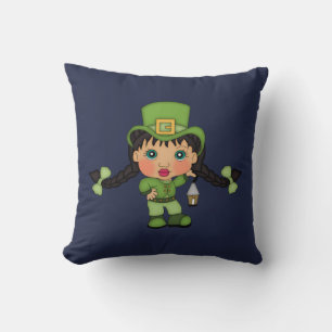 Cojín Decorativo Chica suave Leprechaun Reversible Pillow