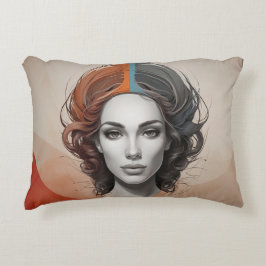 Cojín Decorativo chica vívido fuera de adentro