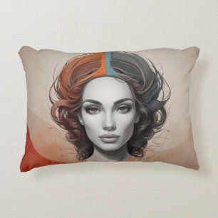 Cojín Decorativo chica vívido fuera de adentro