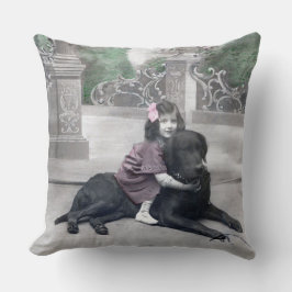 Cojín Decorativo Chica y su perro