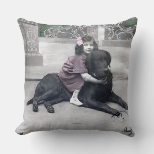 Cojín Decorativo Chica y su perro