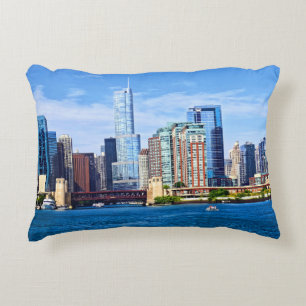 Cojín Decorativo Chicago IL - Vista desde el lago Michigan