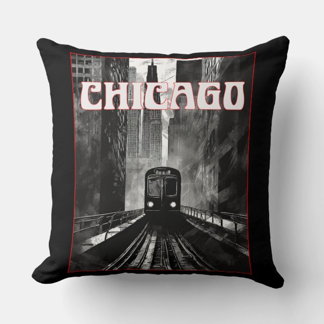Cojín Decorativo Chicago Illinois (Anverso)