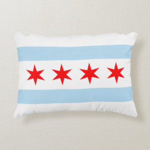 Cojín Decorativo Chicago Illinois 4 Estrellas Viaje Vintage