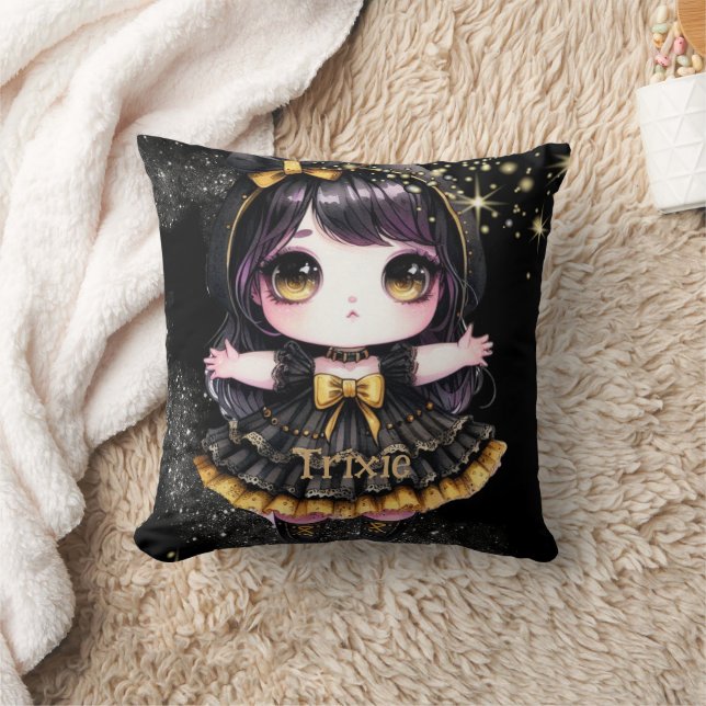 Cojín Decorativo Chicas animales Gótico Personalizado lindo regalo  (Manta)
