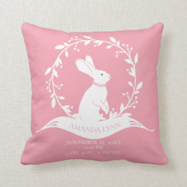 Cojín Decorativo Chicas conejitas Nacimiento Estadísticas Pillow