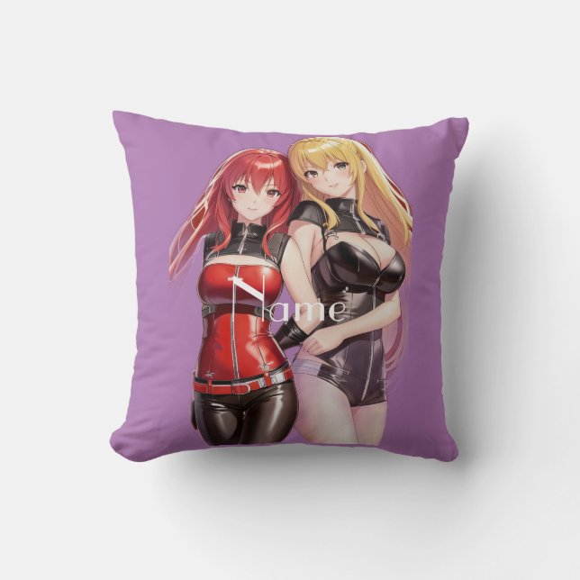 Cojín Decorativo Chicas Cuadros Anime Thunder_Cove (Anverso)