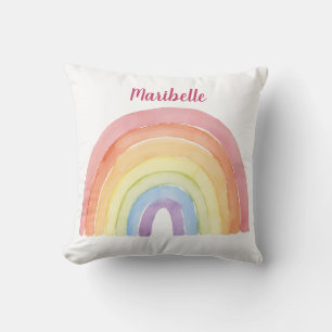 Cojín Decorativo Chicas de acuarela arcoiris personalizados