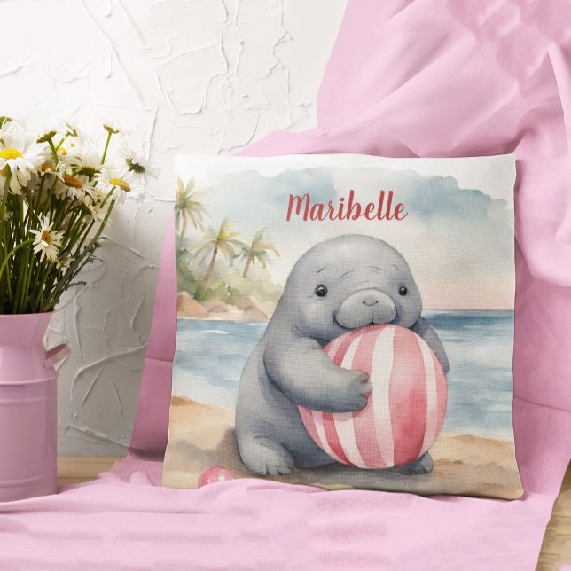 Cojín Decorativo Chicas de Baby Manatee personalizados (Subido por el creador)