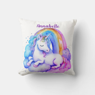 Cojín Decorativo Chicas de bebé unicornio personalizados