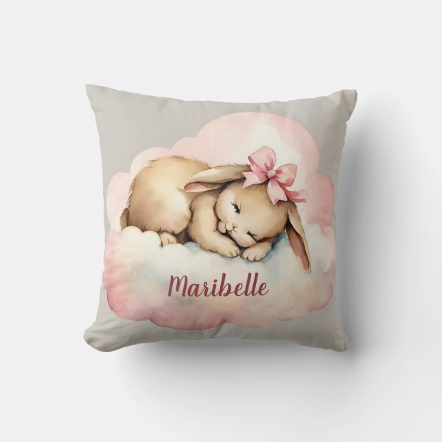 Cojín Decorativo Chicas de conejo conejo conejo conejo bebé (Anverso)