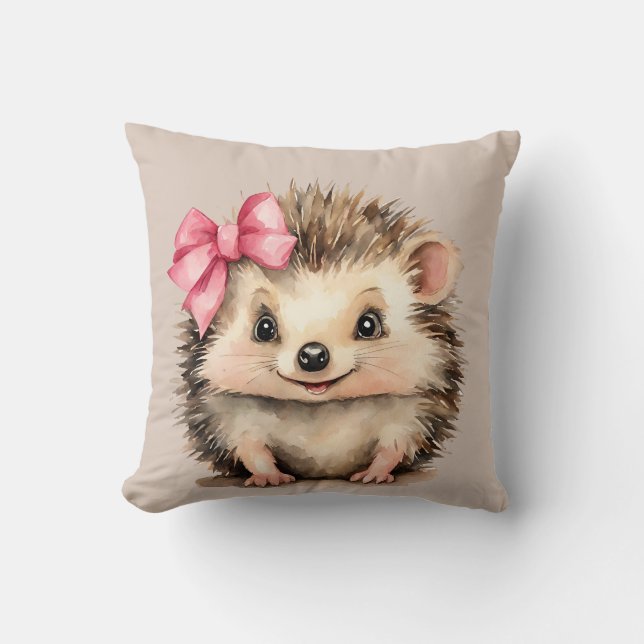 Cojín Decorativo Chicas de Cute Hedgehog (Anverso)
