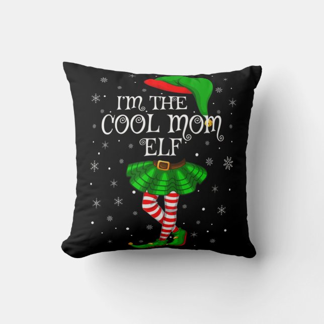 Cojín Decorativo Chicas de la familia I'm The CoolMom Elf Ch (Anverso)