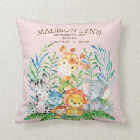Chicas de la selva Safari Nacimientos Pillow