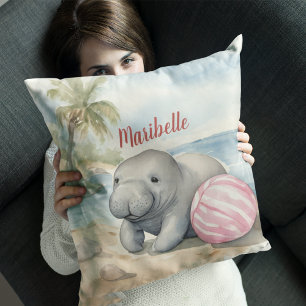 Cojín Decorativo Chicas de Manatee personalizados personalizados