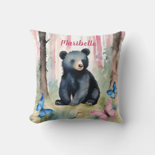 Cojín Decorativo Chicas de oso negro para bebés