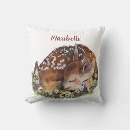Cojín Decorativo Chicas de venado bebé personalizadas