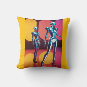 Cojín Decorativo Chicas del ciborg Fiesta III