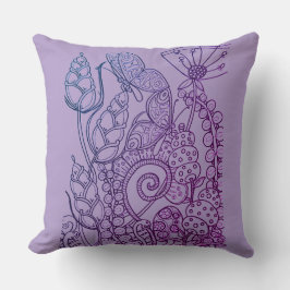 Cojín Decorativo Chicas fantasía flor mariposa gingham pillow