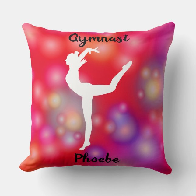 Cojín Decorativo Chicas Gimnasia Burbuja Diversión (Anverso)