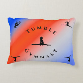 Cojín Decorativo Chicas Gimnasia Patriótica Roja Blanca y Azul