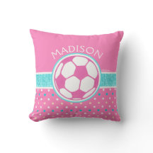 Chicas: Monogramo de pelota rosa y Verde azulada