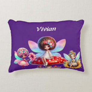Cojín Decorativo Chicas nombre personalizado hada