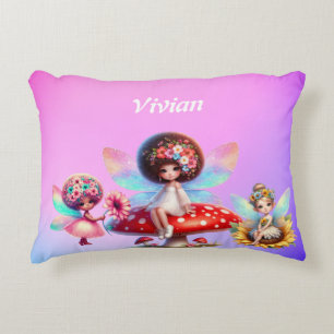 Cojín Decorativo Chicas nombre personalizado hada