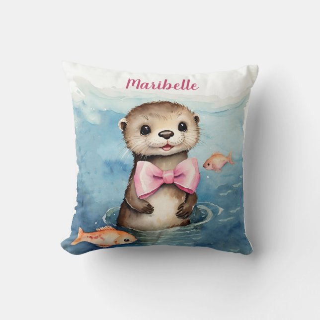 Cojín Decorativo Chicas Otter Baby Personalizado (Anverso)