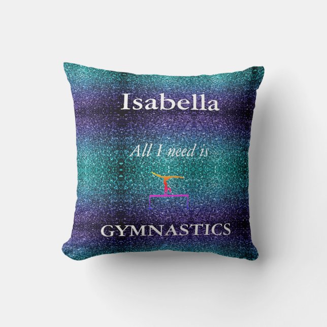COJÍN DECORATIVO CHICAS PERSONALIZADOS GIMNASTICS PILLOW (Anverso)