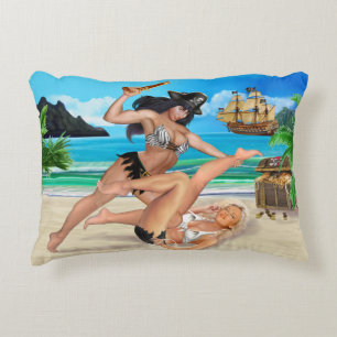 COJÍN DECORATIVO CHICAS PIRATAS ENGAÑANDO