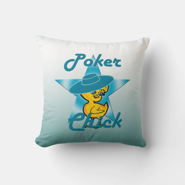 Cojín Decorativo Chick de póker #7 (Anverso)