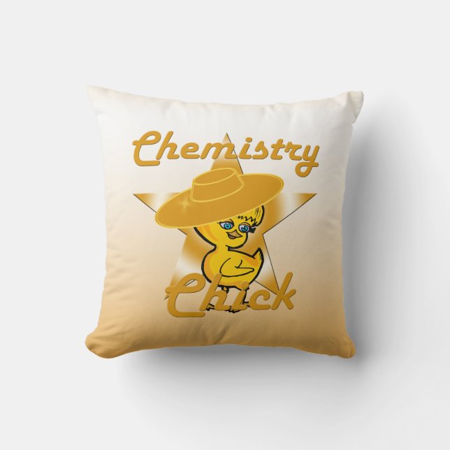 Cojín Decorativo Chick de química #10 (Anverso)