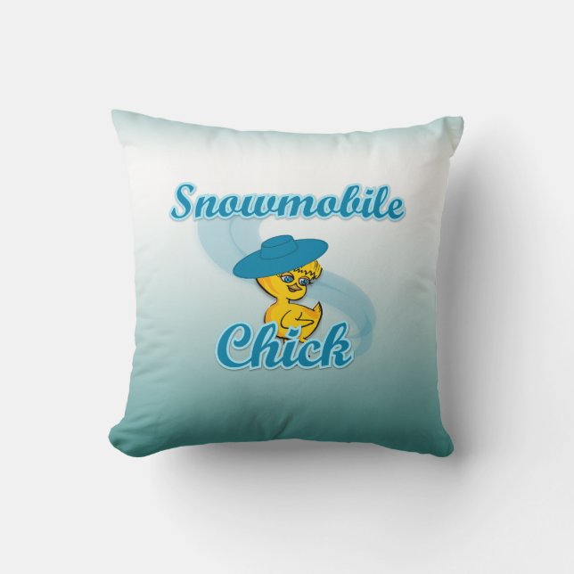 Cojín Decorativo Chick Snowmobile #3 (Anverso)
