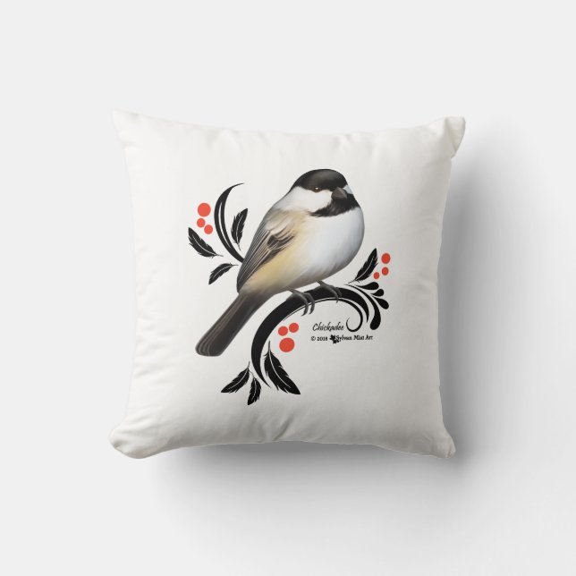 Cojín Decorativo Chickadee (Anverso)
